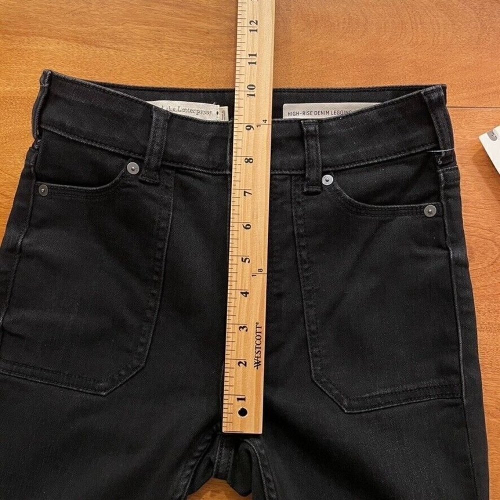 NWT Pilcro High Rise Denim Legging Jeans Ankle Zipper Moto Anthro - Picture 12 of 14